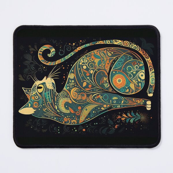 Item preview, Boho Cat 138 Abstract Art Print Painting Wall Decor designed and sold by winterkitty88.