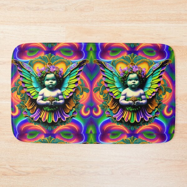 Aperçu de l'œuvre Chérubin Ange Psychédélique Trippy Wings créée et vendue par Anticulture.