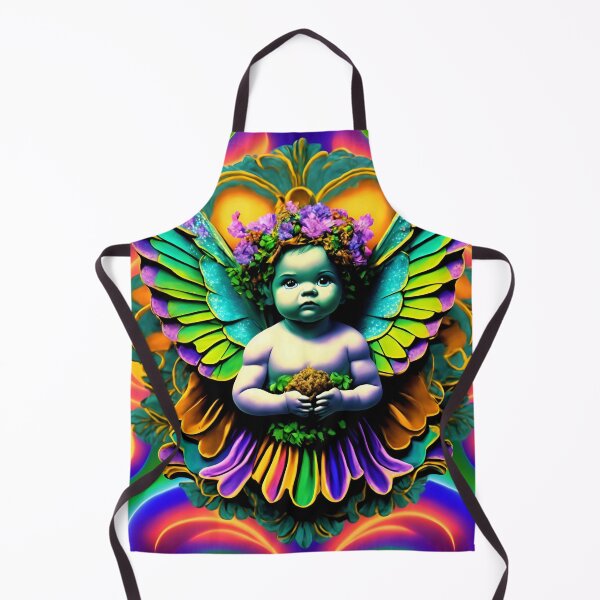 Aperçu de l'œuvre Chérubin Ange Psychédélique Trippy Wings créée et vendue par Anticulture.