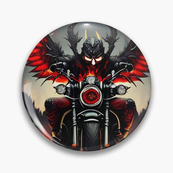 Item preview, Devil on Motorcycle, Biker Demon Flames designed and sold by Anticulture.