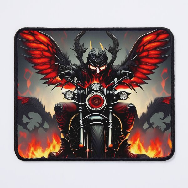 Item preview, Devil on Motorcycle, Biker Demon Flames designed and sold by Anticulture.