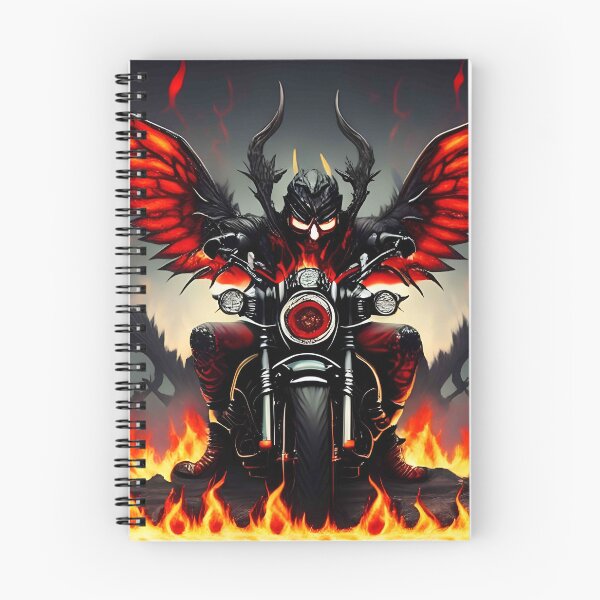 Item preview, Devil on Motorcycle, Biker Demon Flames designed and sold by Anticulture.