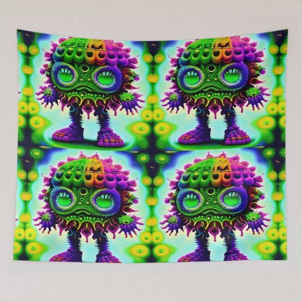 Item preview, Alien Psychedelic , Martian Rainbow Cartoon designed and sold by Anticulture.