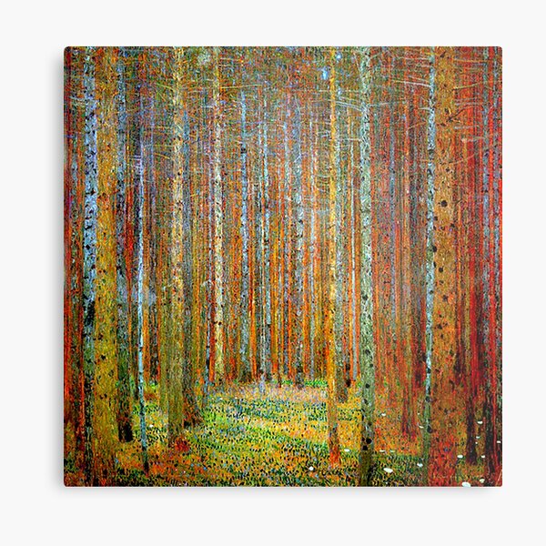 TANNEWALD: Gustav Klimt Landscape Painting Print Metal Print