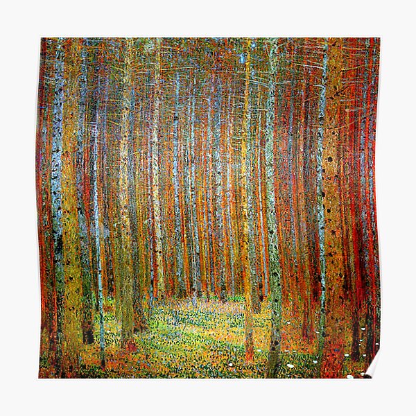 TANNEWALD: Gustav Klimt Landscape Painting Print Poster
