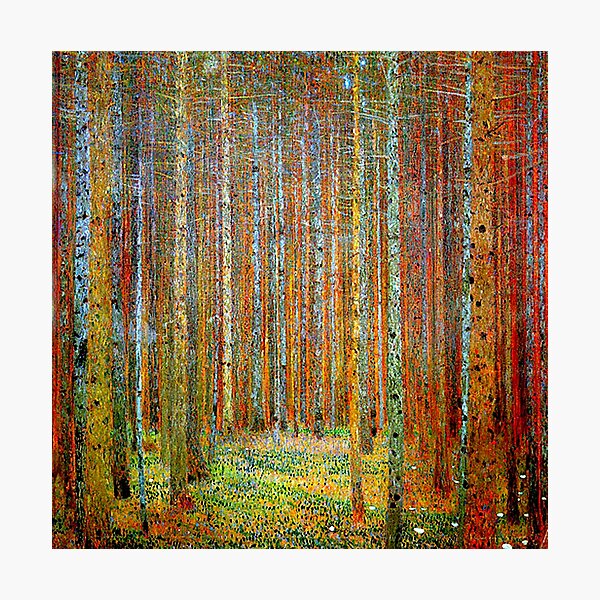 TANNEWALD: Gustav Klimt Landscape Painting Print Photographic Print