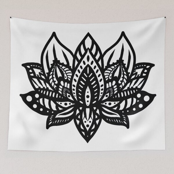 Item preview, Lotus Mandala - Black designed and sold by halconiandesign.