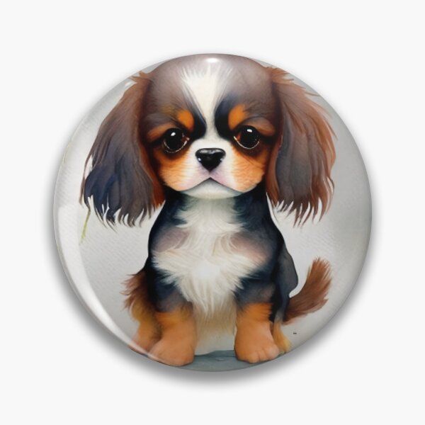 Item preview, Cute Cavalier King Charles Spaniel Dog Puppy Art 3 designed and sold by cutiepeupies.