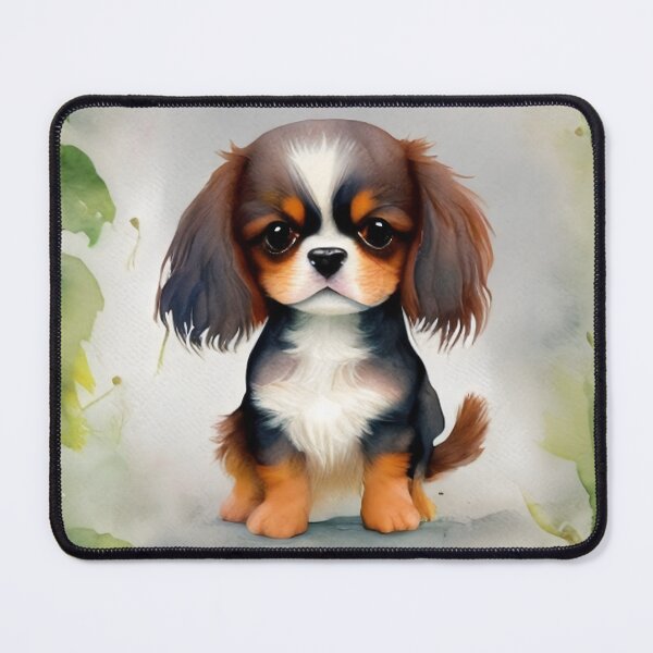 Item preview, Cute Cavalier King Charles Spaniel Dog Puppy Art 3 designed and sold by cutiepeupies.
