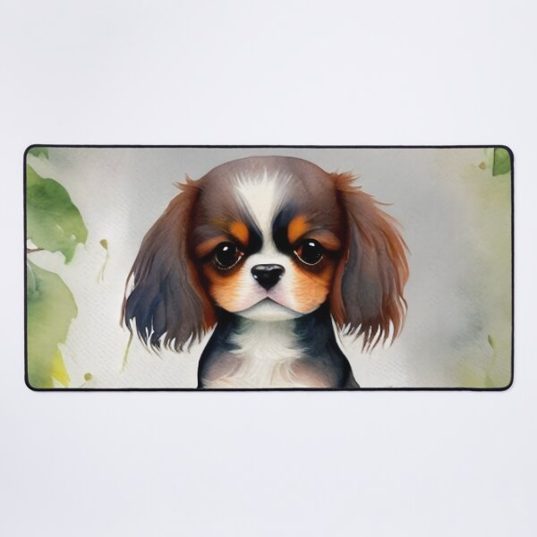 Item preview, Cute Cavalier King Charles Spaniel Dog Puppy Art 3 designed and sold by cutiepeaupies.
