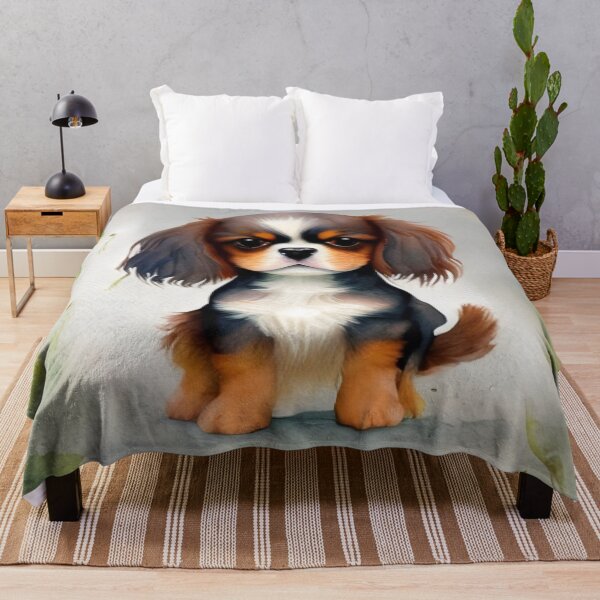 Item preview, Cute Cavalier King Charles Spaniel Dog Puppy Art 3 designed and sold by cutiepeaupies.