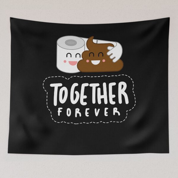 Item preview, Poop Emoji and Toilet Tissue Together Forever-Cute Couple designed and sold by artfartzzz.