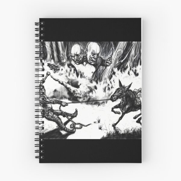 Item preview, RPG Elementals two headed troll monster creature harasses man with his horse designed and sold by scottneil.