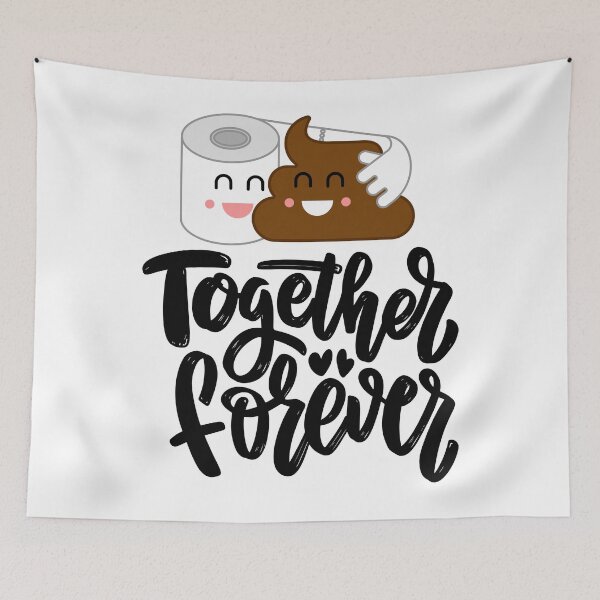 Item preview, Together and Forever Poop Emoji and Toilet Tissue -Cute Couple designed and sold by artfartzzz.