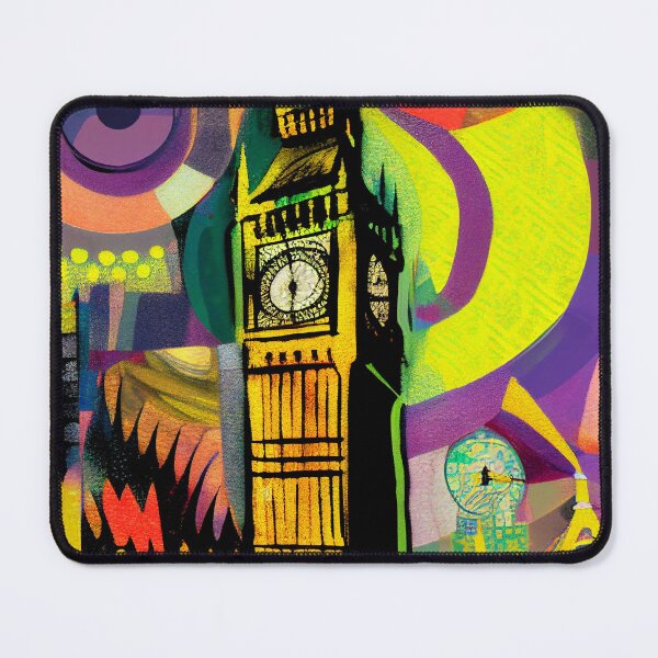 Item preview, London Big Ben - Abstract Art Style designed and sold by ArtNouveauChic.