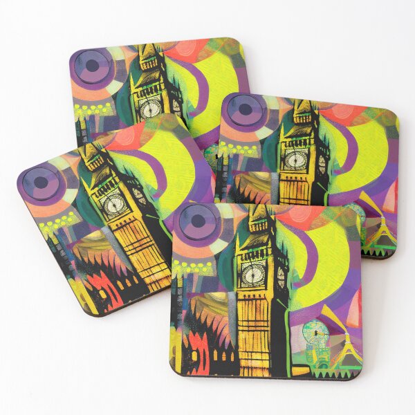 Item preview, London Big Ben - Abstract Art Style designed and sold by ArtNouveauChic.