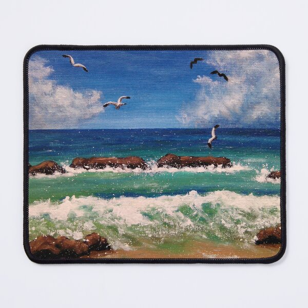 Item preview, Melancholic seascape painting designed and sold by mariya-ivanova.