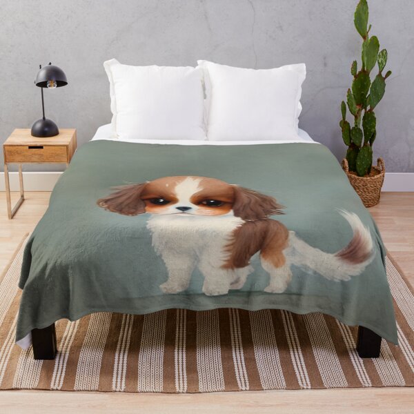 Item preview, Cute Cavalier King Charles Spaniel Dog Puppy Art 4 designed and sold by cutiepeaupies.