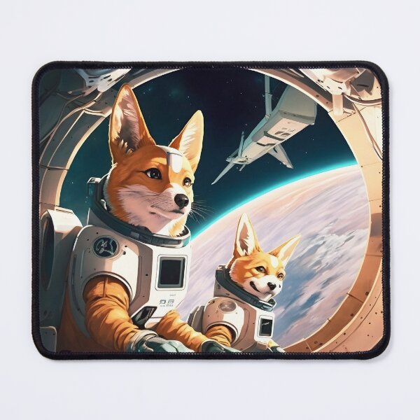 Item preview, Dogs Astronauts on a Spaceship in Space Fantastic Anime Retro 60s designed and sold by AIWanderer.