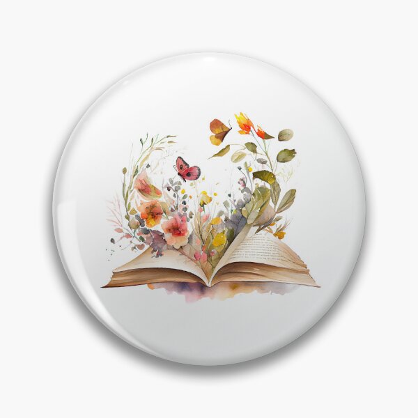 Item preview, Reading is Growing - Watercolour Flowers and Butterflies designed and sold by CreativNode.
