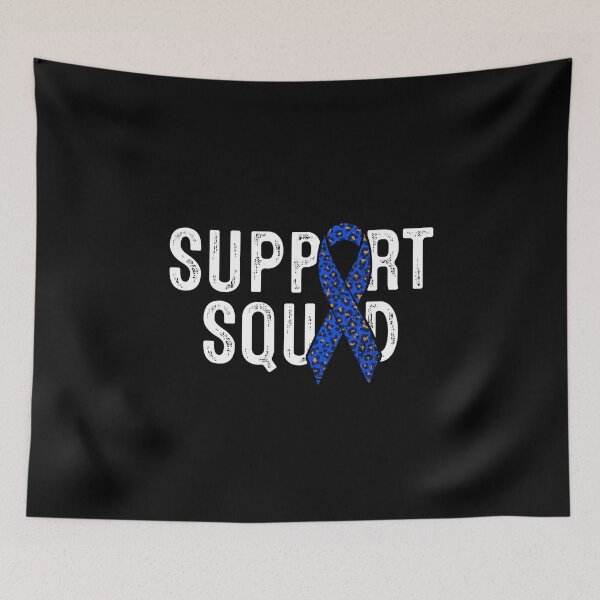 Item preview, Colon Cancer Awareness Support Squad Blue Ribbon Leopard designed and sold by RosannaArt.