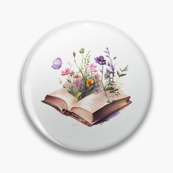 Item preview, Reading is Growing - Purple Watercolour Butterfly and Flowers designed and sold by CreativNode.