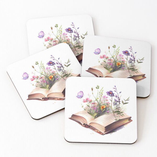Item preview, Reading is Growing - Purple Watercolour Butterfly and Flowers designed and sold by CreativNode.