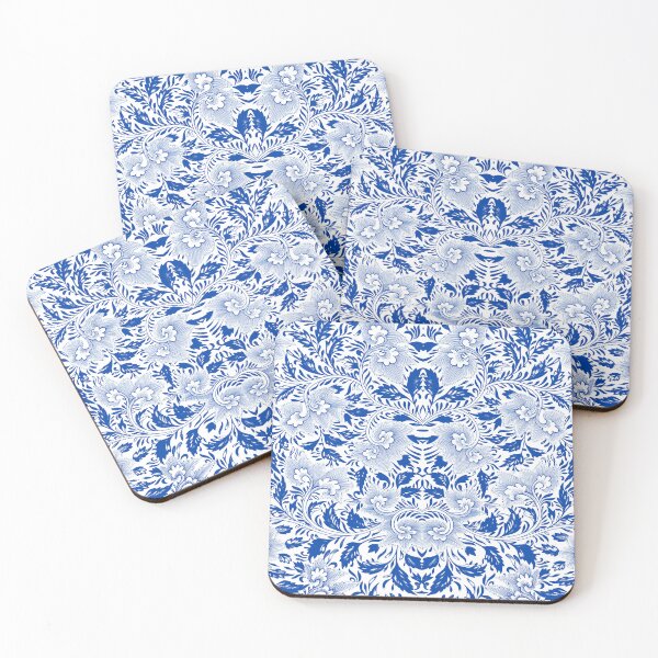 Item preview, Blue Floral Botanical Pattern designed and sold by starrylite.