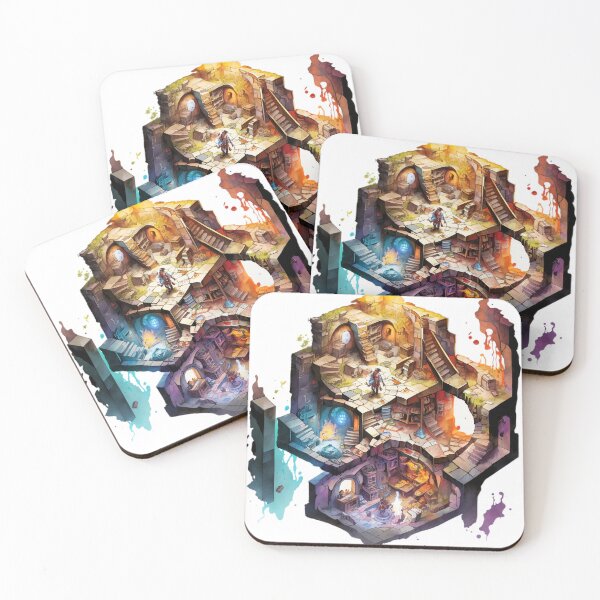 Item preview, D&D isometric watercolor dungeon designed and sold by raistlin81.