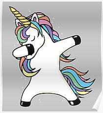Póster Dabbing Unicornio