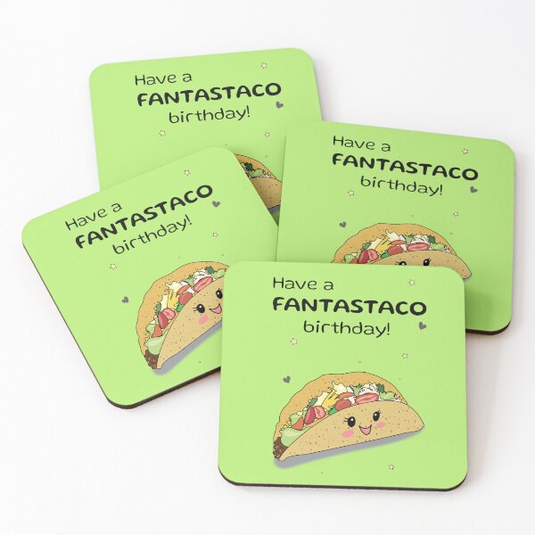 Item preview, Have a fantastaco birthday! Funny Birthday gift with taco pun joke designed and sold by HajnalkArt.