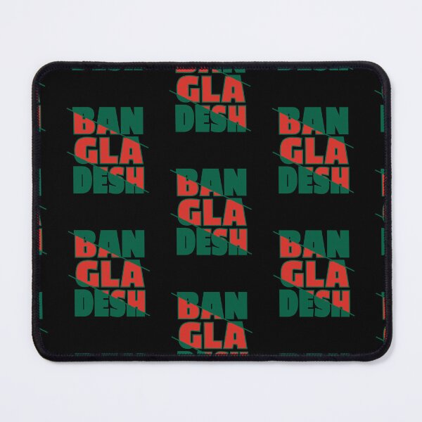 Item preview, Bangladesh Word Large Sliced Text Print (green & red) designed and sold by dezanli.