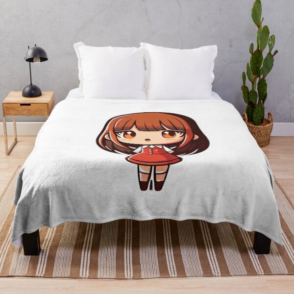 Item preview, Cute Anime Manga of a Beautiful Girl in a Red Dress designed and sold by MrBadDream.