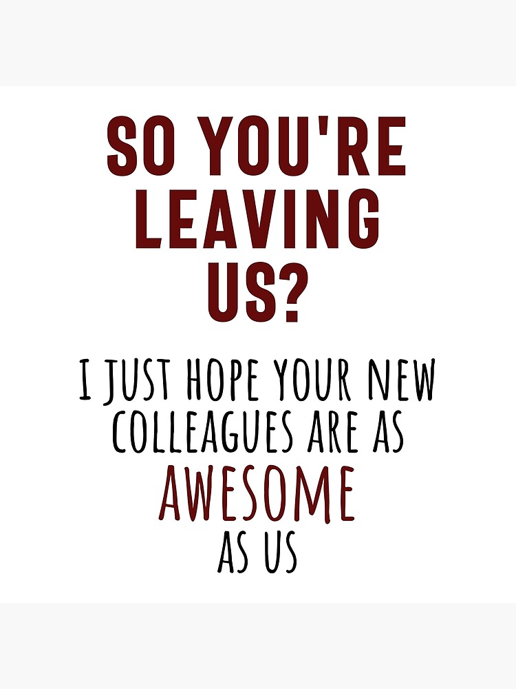 Coworker Leaving Carte Neuve Job Carte Collègue Leaving