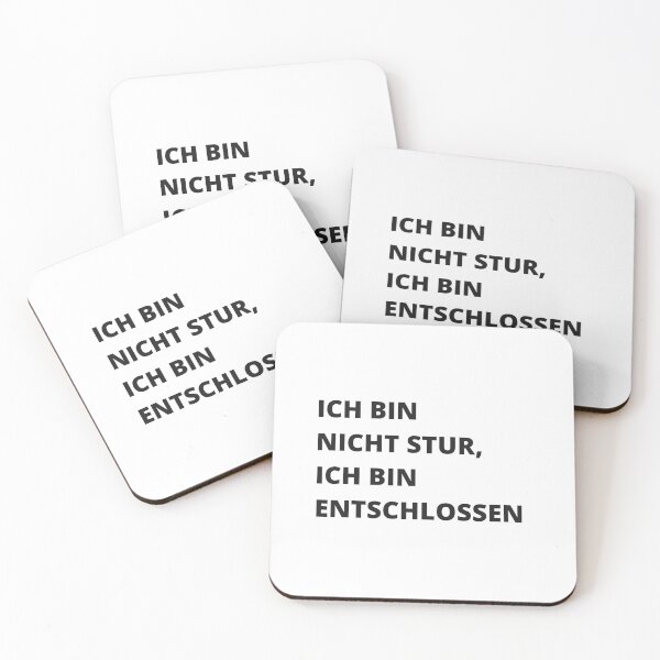 Item preview, Ich bin nicht stur, ich bin entschlossen - "I am not Stubborn, I am Determined" Motivational Typography Design designed and sold by RM-Journey.