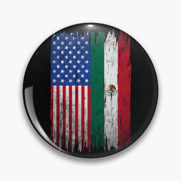 Artikelvorschau, Mexikanische Wurzeln halb amerikanisch halb mexikanische Flagge Vintage entworfen und verkauft von RosannaArt.