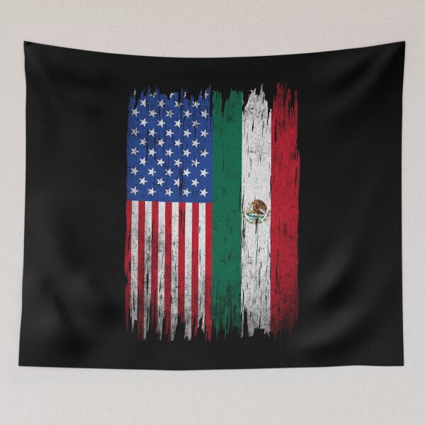 Item preview, Mexican Roots Half American Half Mexican Flag Vintage designed and sold by RosannaArt.