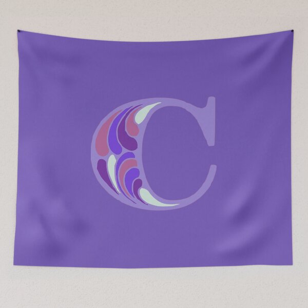 Item preview, Letter C Fancy Monogram Hippie Initial Purple designed and sold by everything4eva.