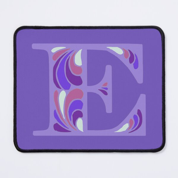 Item preview, Letter E Fancy Monogram Hippie Initial Purple designed and sold by everything4eva.