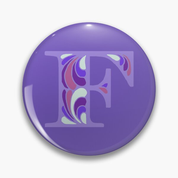 Item preview, Letter F Fancy Monogram Hippie Initial Purple designed and sold by everything4eva.