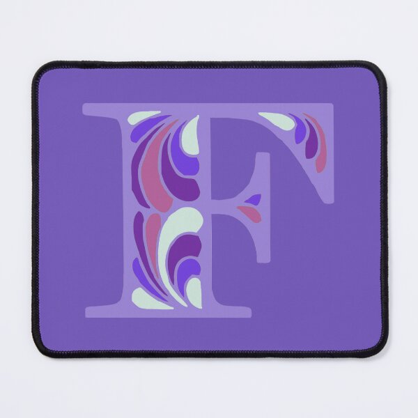 Item preview, Letter F Fancy Monogram Hippie Initial Purple designed and sold by everything4eva.