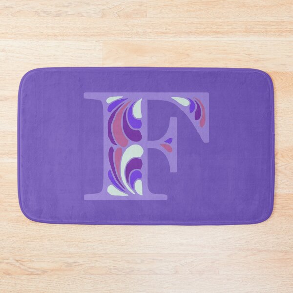 Item preview, Letter F Fancy Monogram Hippie Initial Purple designed and sold by everything4eva.