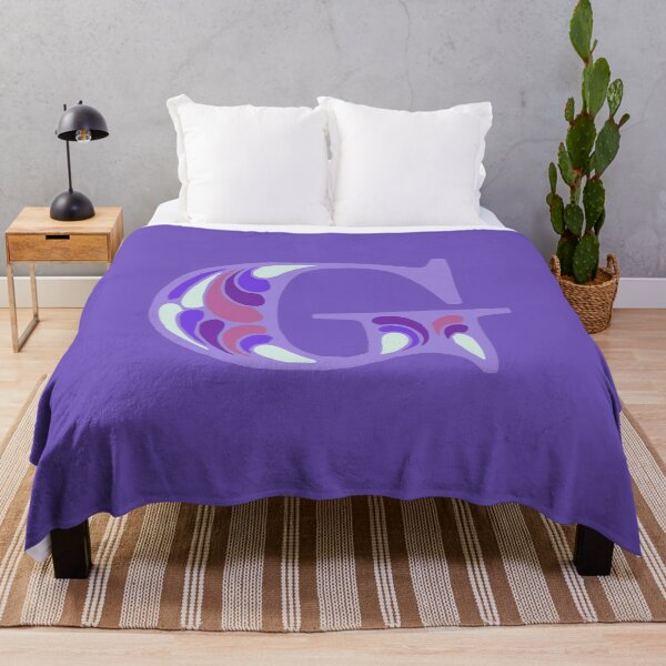Item preview, Letter G Fancy Monogram Hippie Initial Purple designed and sold by everything4eva.