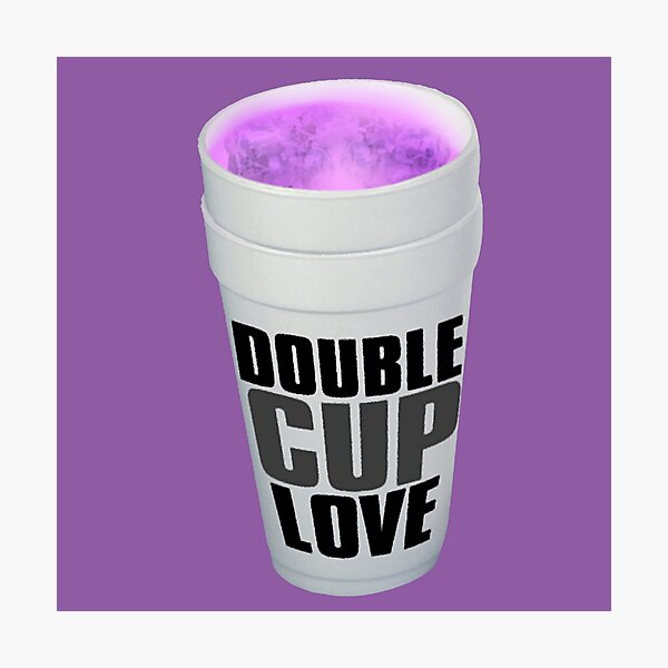 Realistic 3D double cup with Lean. Codeine purple drink, standing and  dripping cups collection. Vector set Stock Vector