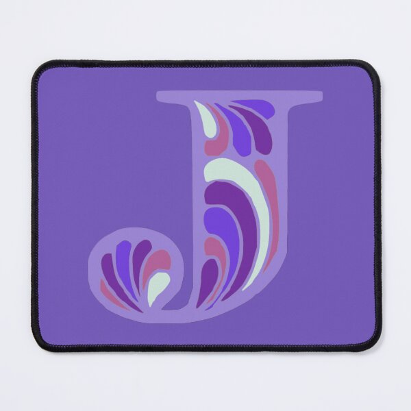 Item preview, Letter J Fancy Monogram Hippie Initial Purple designed and sold by everything4eva.