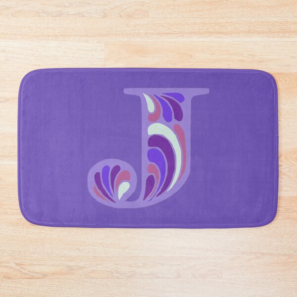 Item preview, Letter J Fancy Monogram Hippie Initial Purple designed and sold by everything4eva.
