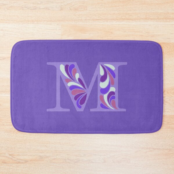 Item preview, Letter M Fancy Monogram Hippie Initial Purple designed and sold by everything4eva.