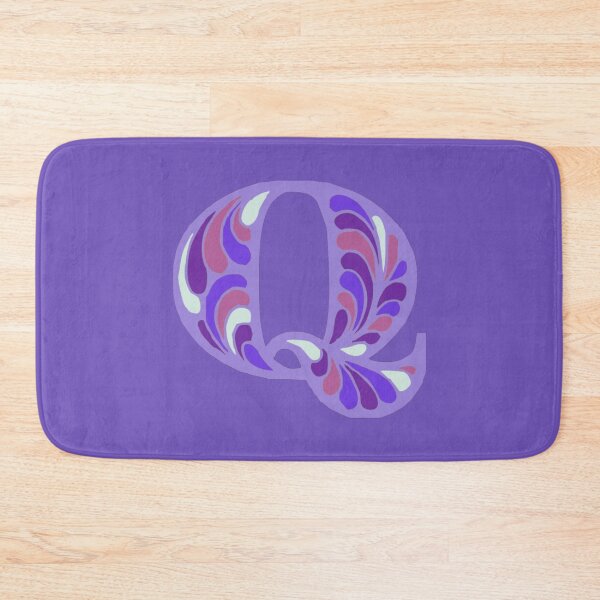 Item preview, Letter Q Fancy Monogram Hippie Initial Purple designed and sold by everything4eva.