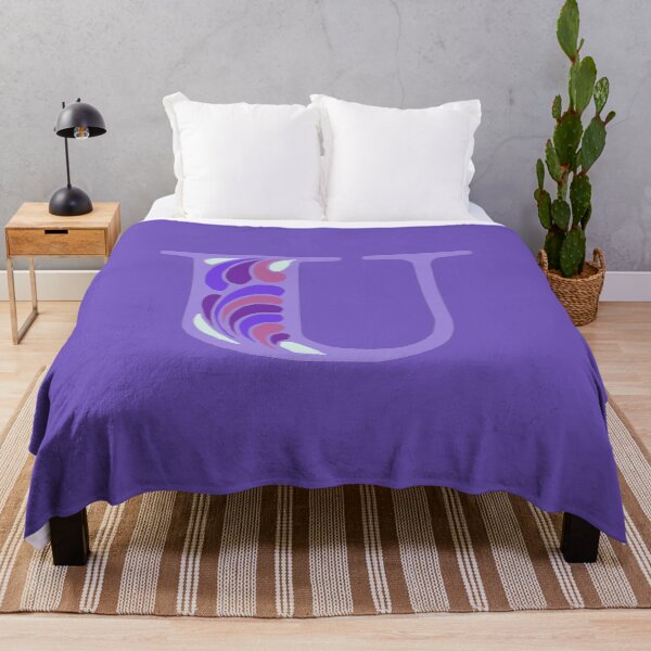 Item preview, Letter U Fancy Monogram Hippie Initial Purple designed and sold by everything4eva.