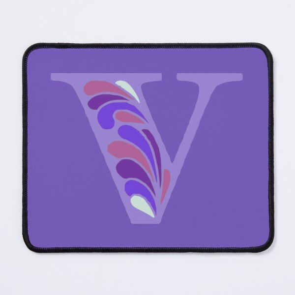 Item preview, Letter V Fancy Monogram Hippie Initial Purple designed and sold by everything4eva.